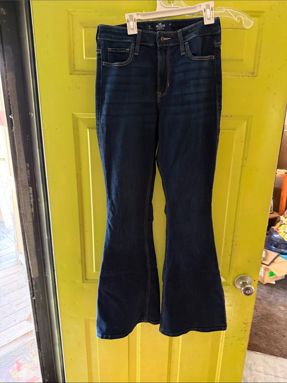 Hollister Dark Blue Flare Jeans for Women